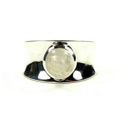 Bague labradorite blanche - 56