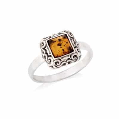 Bague ambre - 58