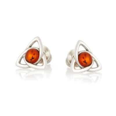 Boucles d’oreilles ambre et argent