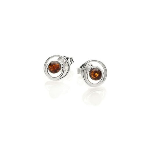 Boucles d’oreilles ambre et argent
