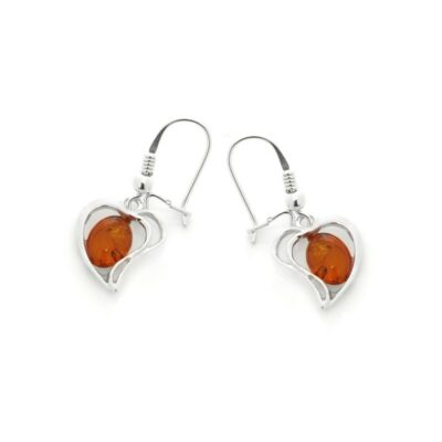 Boucles d’oreilles ambre et argent
