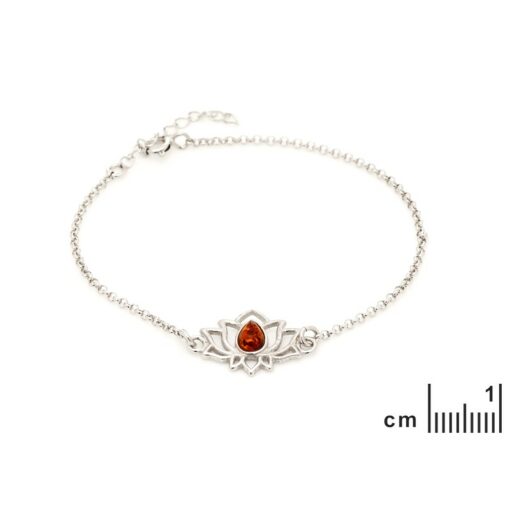 Bracelet ambre lotus – Image 2