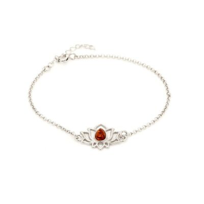Bracelet ambre lotus