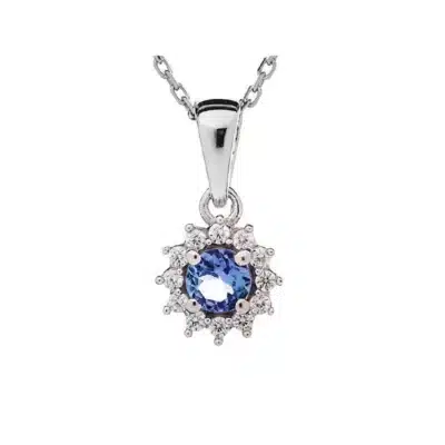 Pendentif tanzanite et oxyde