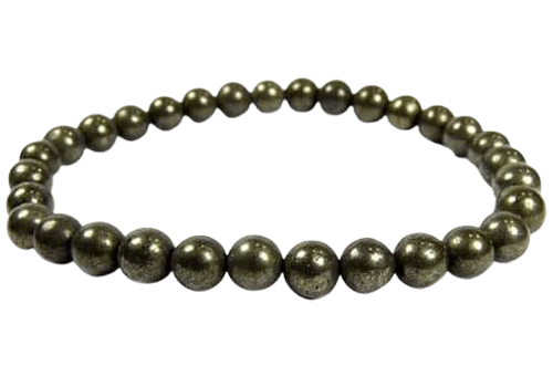Bracelet-pyrite-de-fer-6mm-lithotherapie h350