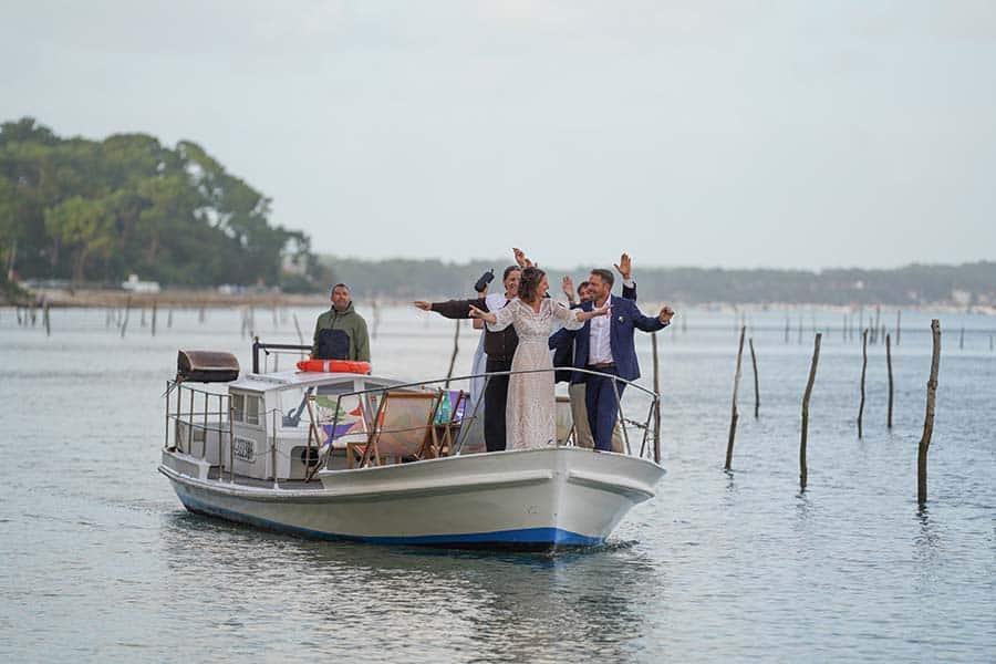 Evenementien mariage anniversaire en bateau basssin arcachon cap ferret - Balade sur chaland - Galerie 1