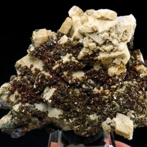Iridescent Pyrite on Dolomite with Galena