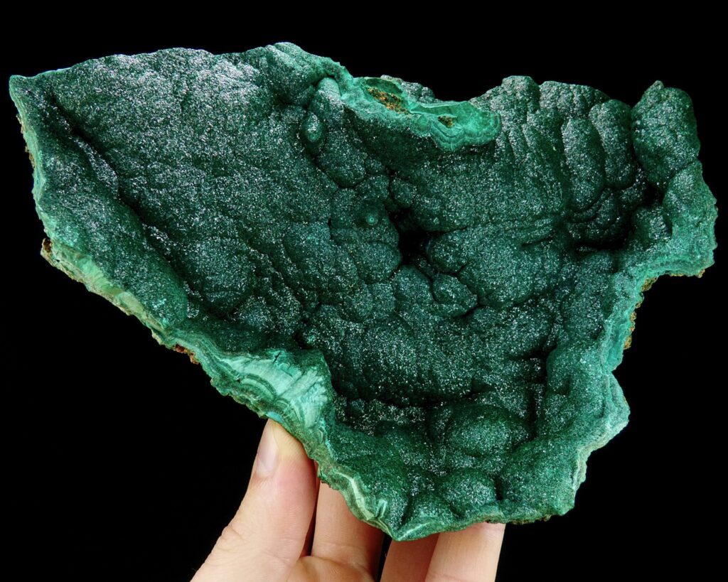 Malachite (open geode)